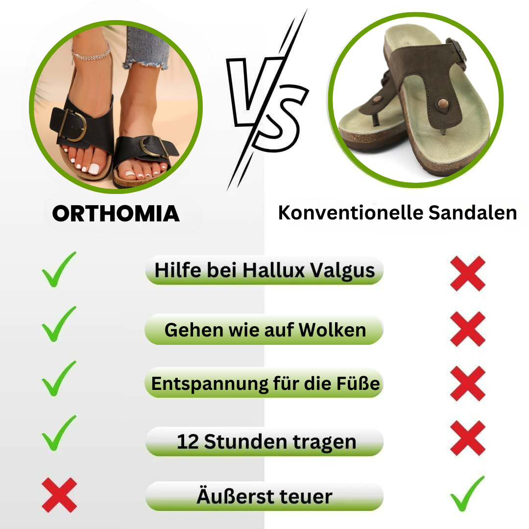 OrthoMia - Schmerzlindernde Kork-Sandalen mit Schnallenriemen-Design für Damen - Sonderaktion 1+1 Gratis